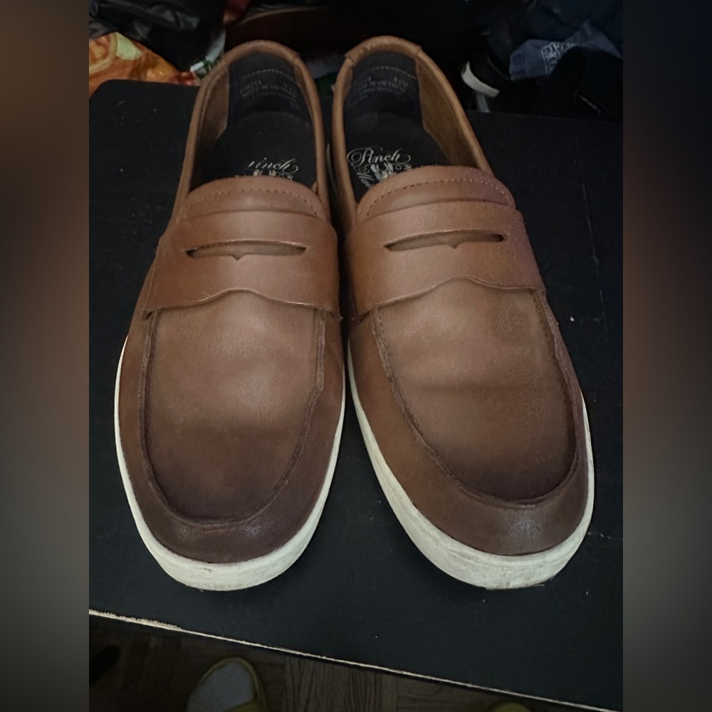 Cole Haan -Grand Plus Essex Wedge-Men's Brown Leather-Penny Loafer Size 8.5M